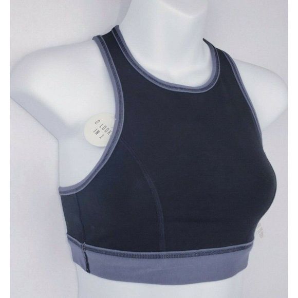 Victoria's Secret PINK Grey Black Reversible Unlined Sports Bra Size XS NWT - Picture 6 of 11